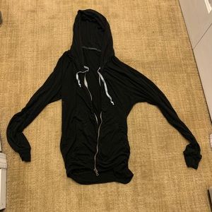Brandy Melville black zip up hoodie
